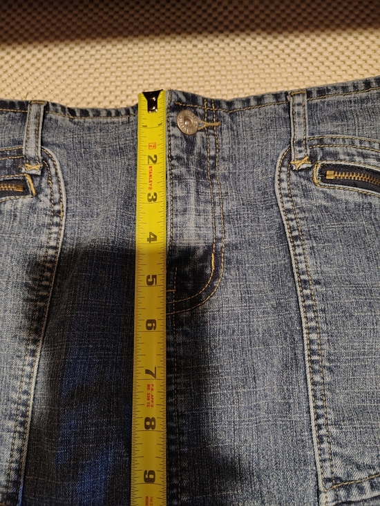 Women’s Blue Denim Pleated Mini Skirt - Picture 7 of 7